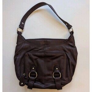 EUC Great American Leather Works Burgundy Shoulder Handbag Bag Purse Capsule